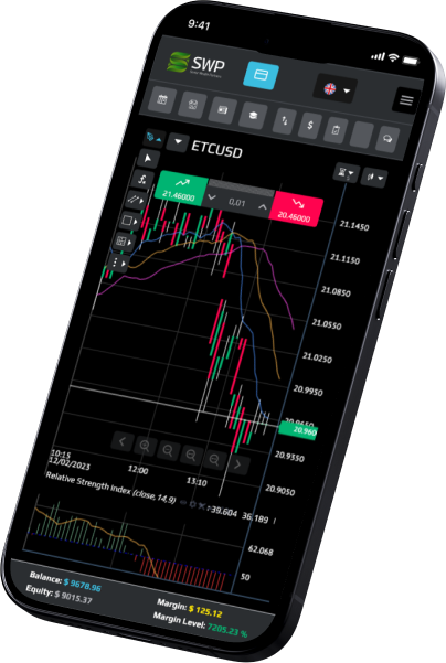 trading platform on laptop